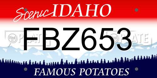 FBZ653 Idaho License Plate