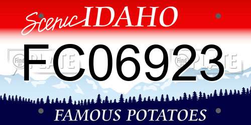 FC06923 Idaho License Plate