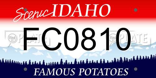 FC0810 Idaho License Plate