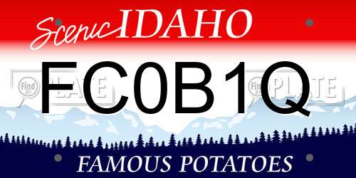 FC0B1Q Idaho License Plate