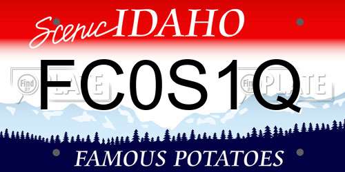 FC0S1Q Idaho License Plate