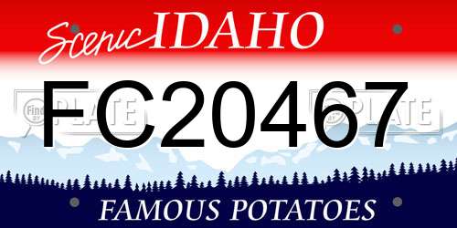 FC20467 Idaho License Plate