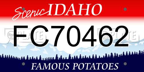 FC70462 Idaho License Plate