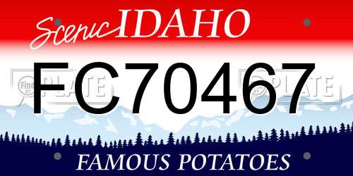 FC70467 Idaho License Plate