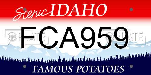 FCA959 Idaho License Plate
