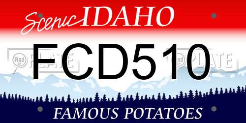 FCD510 Idaho License Plate