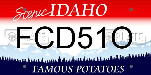 FCD51O Idaho License Plate