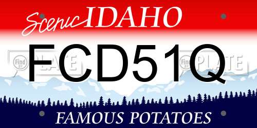 FCD51Q Idaho License Plate