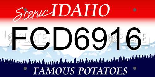 FCD6916 Idaho License Plate
