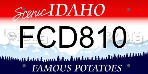 FCD810 Idaho License Plate