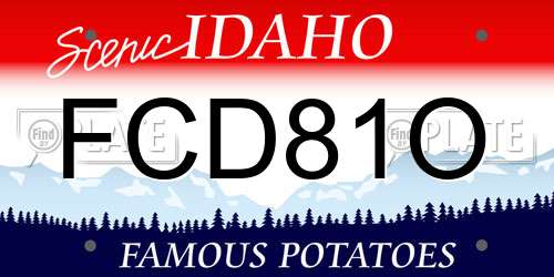 FCD81O Idaho License Plate