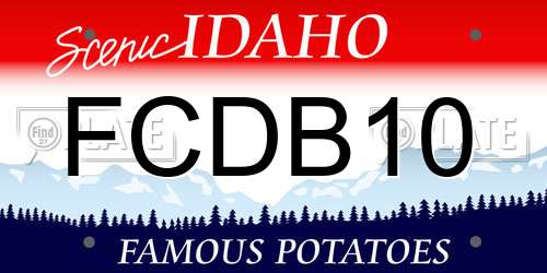 FCDB10 Idaho License Plate