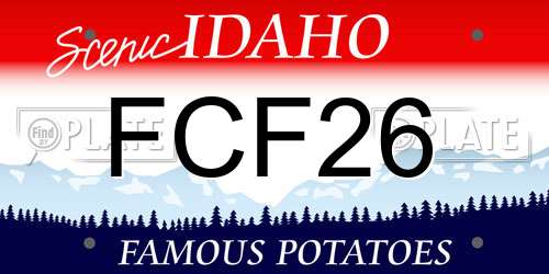 FCF26 Idaho License Plate