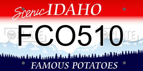 FCO510 Idaho License Plate