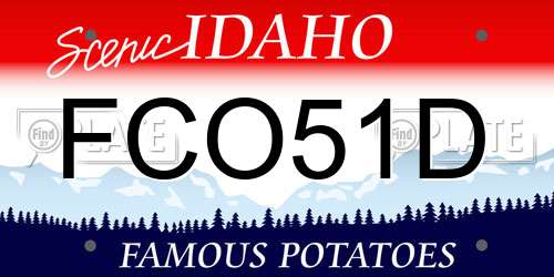 FCO51D Idaho License Plate