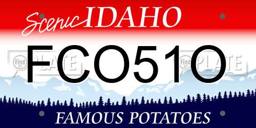 FCO51O Idaho License Plate