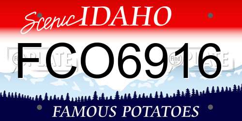 FCO6916 Idaho License Plate