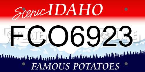 FCO6923 Idaho License Plate