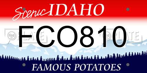 FCO810 Idaho License Plate
