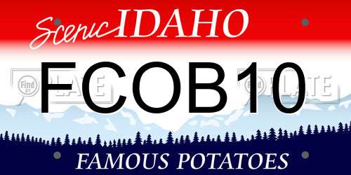 FCOB10 Idaho License Plate