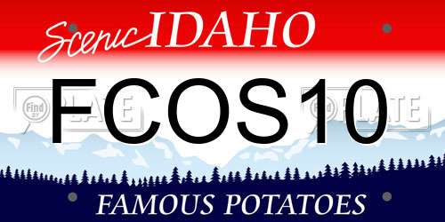 FCOS10 Idaho License Plate