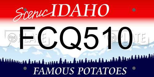 FCQ510 Idaho License Plate
