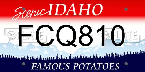 FCQ810 Idaho License Plate