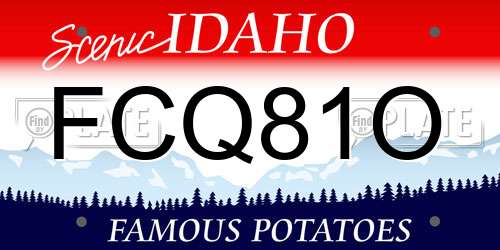 FCQ81O Idaho License Plate