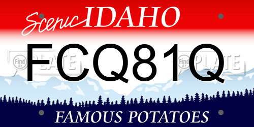 FCQ81Q Idaho License Plate