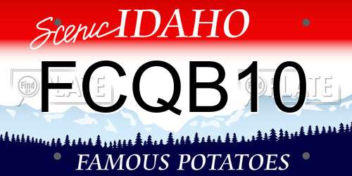FCQB10 Idaho License Plate