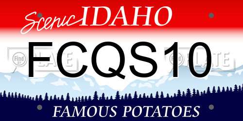 FCQS10 Idaho License Plate