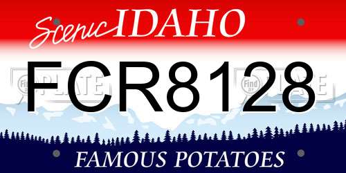 FCR8128 Idaho License Plate