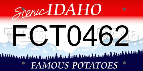 FCT0462 Idaho License Plate