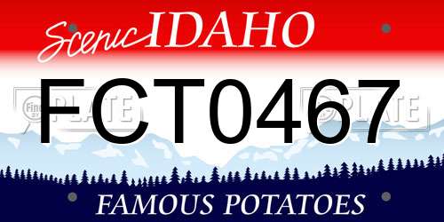 FCT0467 Idaho License Plate
