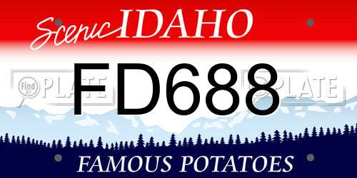FD688 Idaho License Plate