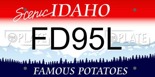 FD95L Idaho License Plate