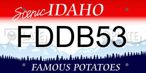 FDDB53 Idaho License Plate
