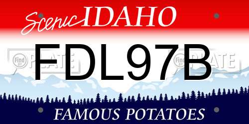 FDL97B Idaho License Plate