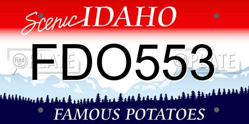 FDO553 Idaho License Plate