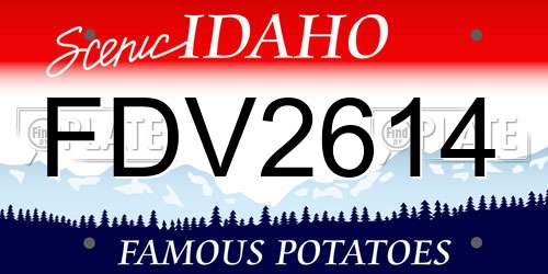 FDV2614 Idaho License Plate