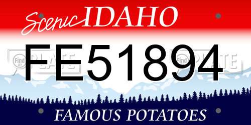 FE51894 Idaho License Plate