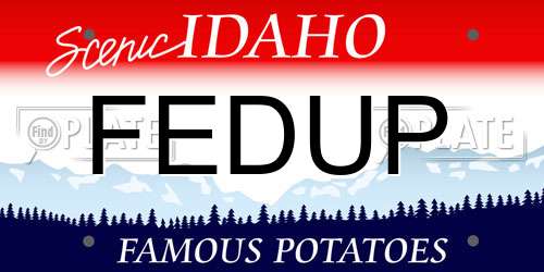 FEDUP Idaho License Plate