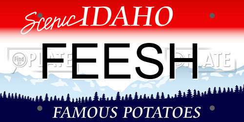 FEESH Idaho License Plate