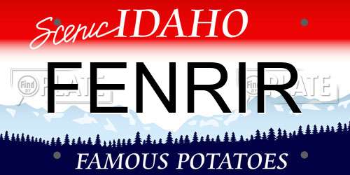 FENRIR Idaho License Plate