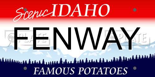 FENWAY Idaho License Plate