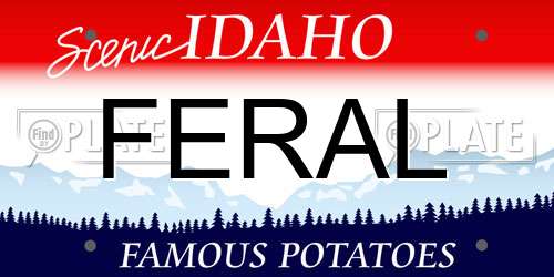 FERAL Idaho License Plate