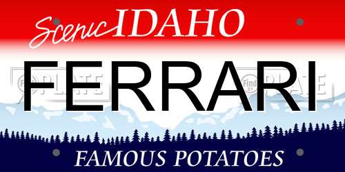 FERRARI Idaho License Plate