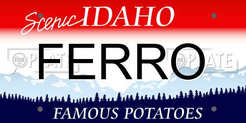 FERRO Idaho License Plate