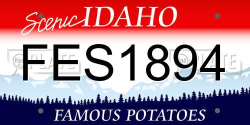 FES1894 Idaho License Plate