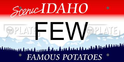 FEW Idaho License Plate
